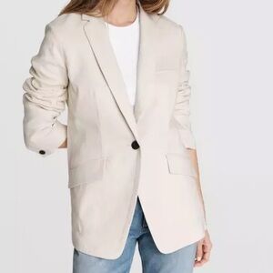 Margot White Linen Blazer
